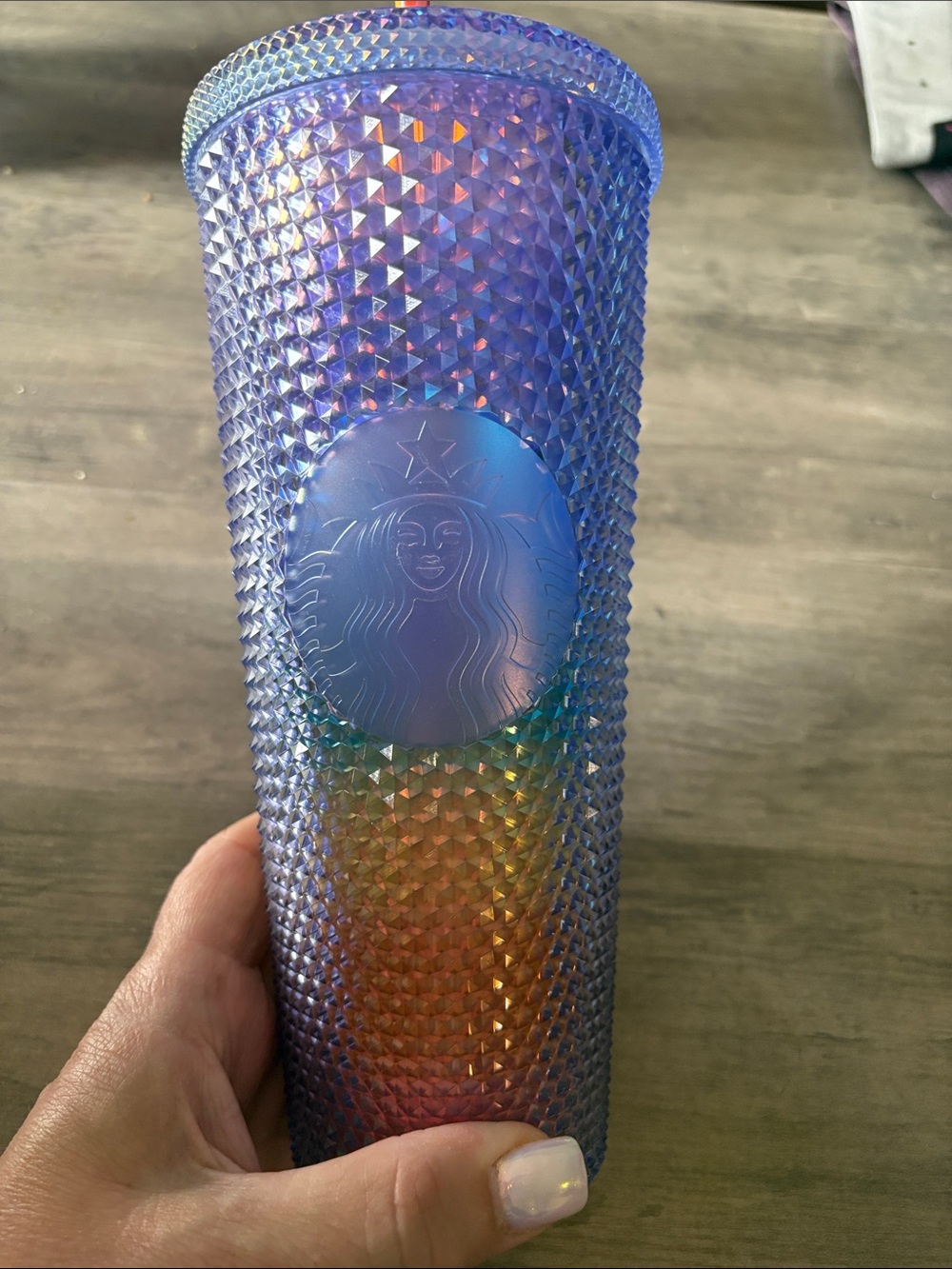Starbucks Iridescent Studded Tumbler - Purple with Rainbow Accents